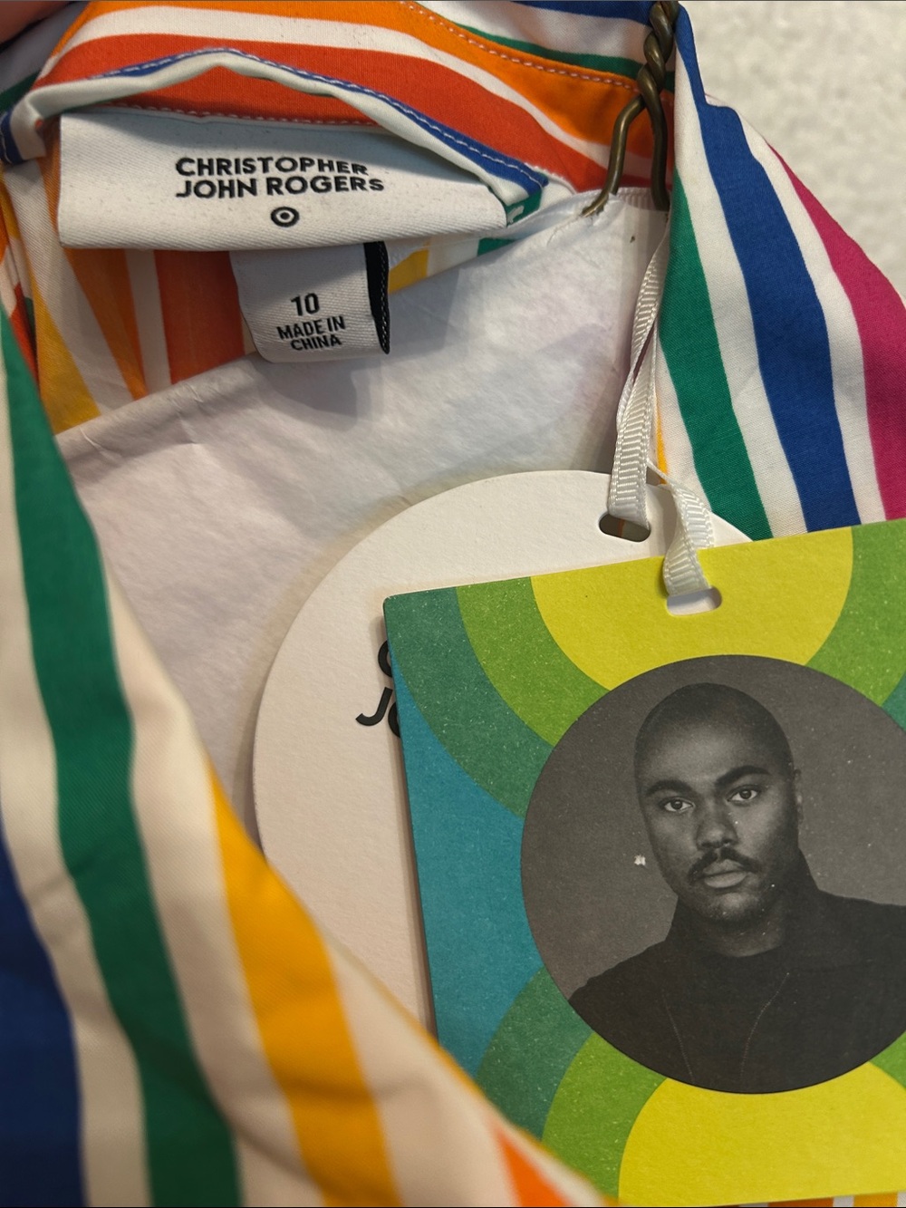 Christopher John Rogers for Target multicolor Rainbow Stripe Shirt Dress - Picture 4 of 4